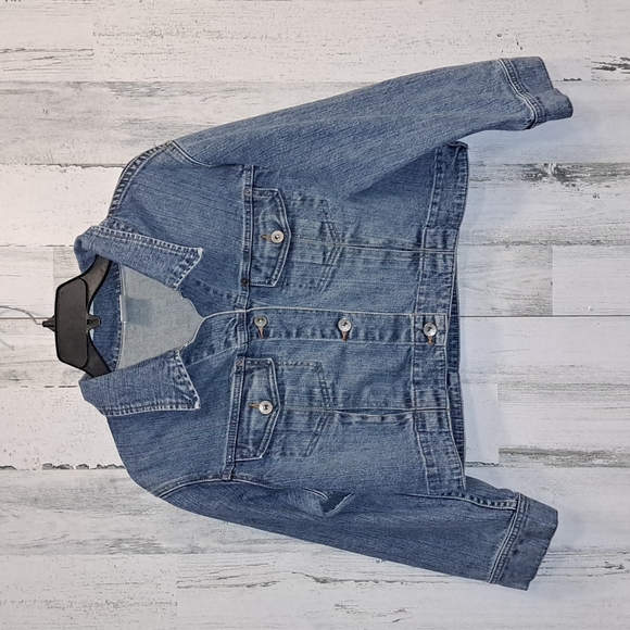 0903 Motherhood Maternity Jean Jacket - Picture 1 of 7